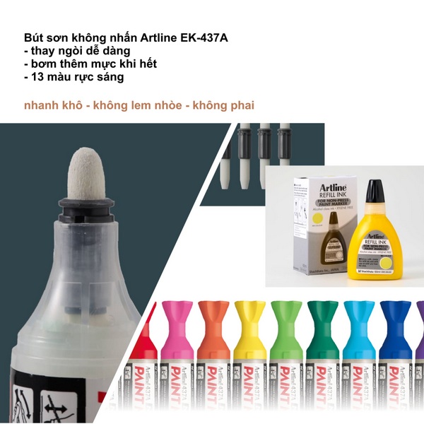 Bút sơn không nhấn Artline EK-437A