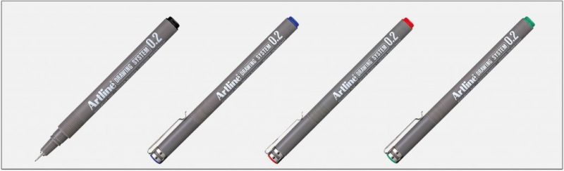 EK 232 bút vẽ kỹ thuật không lem artline Japan