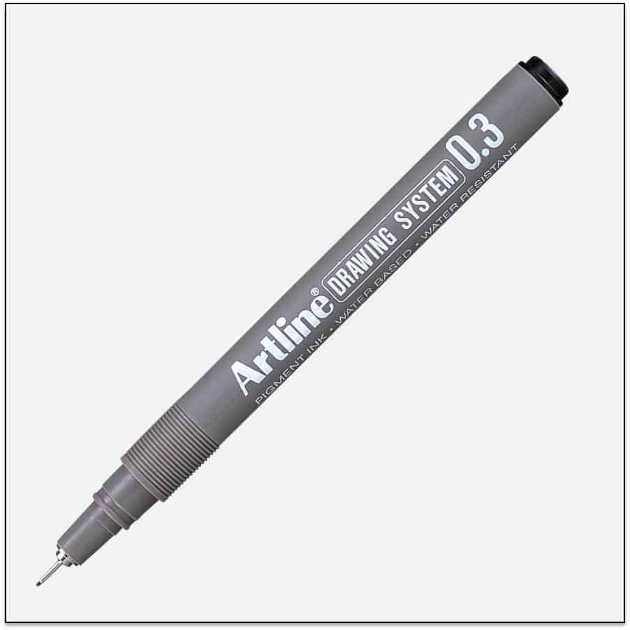 EK 233 BLACK bút vẽ kỹ thuật không lem artline Japan