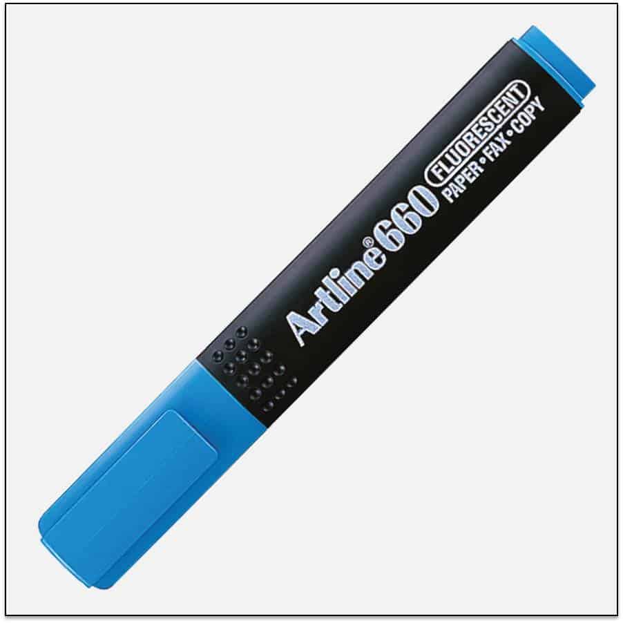 EK 660 BLUE bút dạ quang nhiều màu artline Japan 1