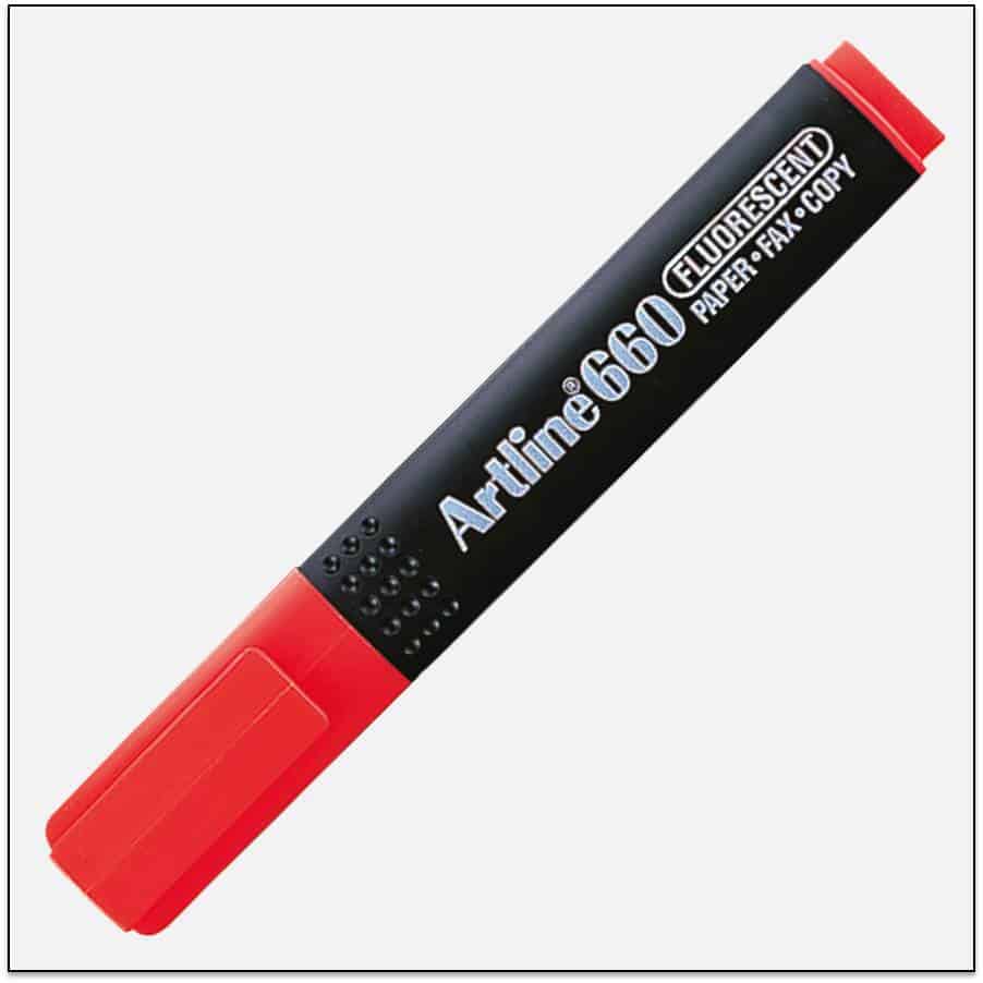 EK 660 RED bút dạ quang nhiều màu artline Japan 1