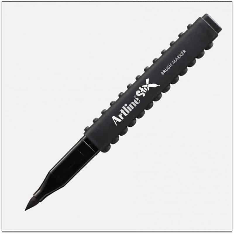 ETX F BLACK bút thư pháp ngòi brush lắp ráp lego artline Japan 1